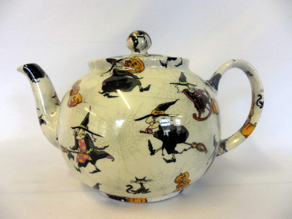 Hubble Bubble Witches 6 Cup teapot by Heron Cross Pottery.