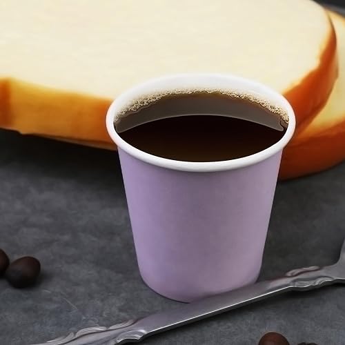 Miniatura 4 de Prgery Paquete de 150 vasos de papel morados de 3 onzas, tazas de enjuague bucal, vasos de baño desechables, vasos de papel pequeños de 3 onzas,