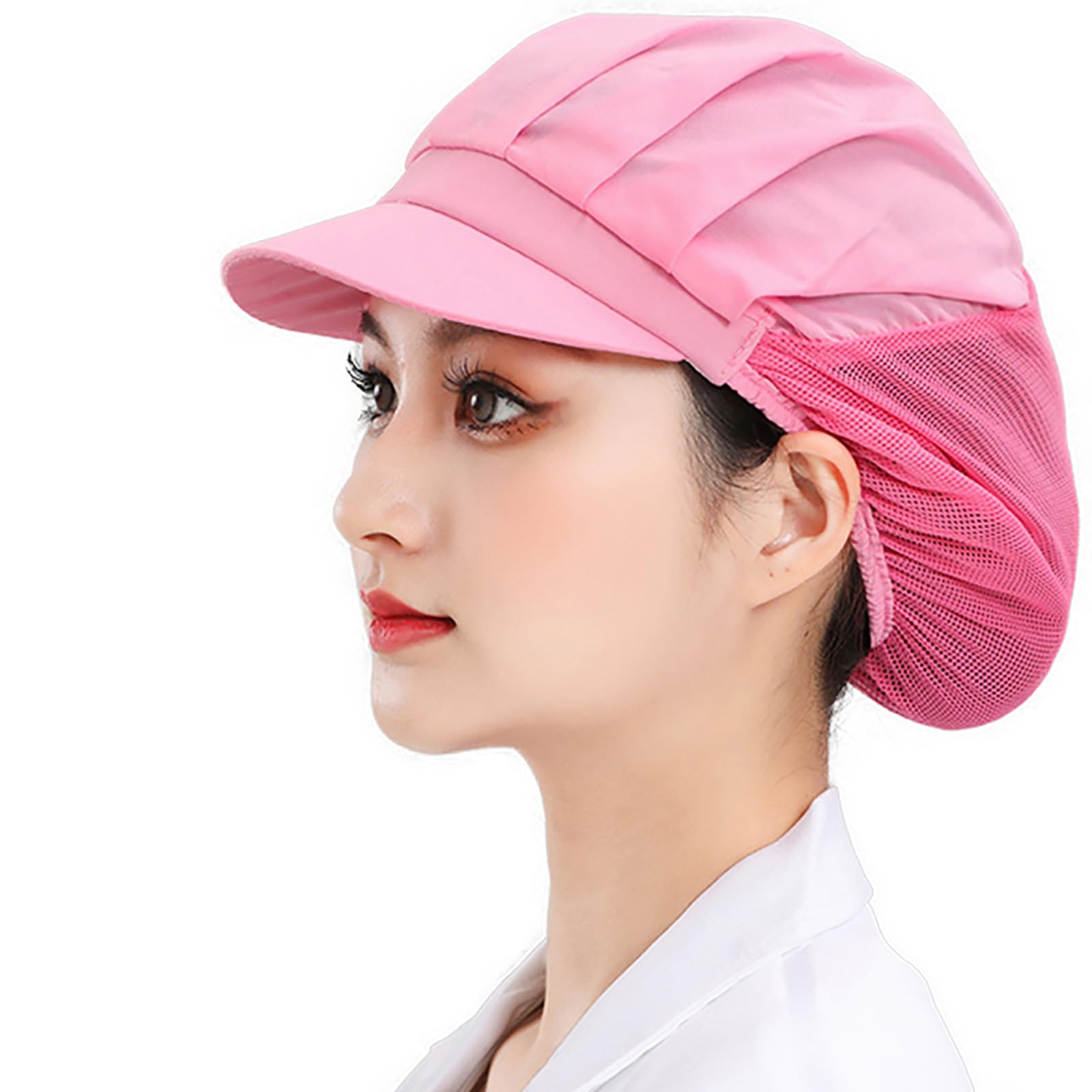 Gorro de chef elástico de 3 piezas de malla ajustable para cocinar, servicio de alimentos, catering, cocina, sombrero de trabajo unisex para chefs, panaderos, camareros y personal de cocina