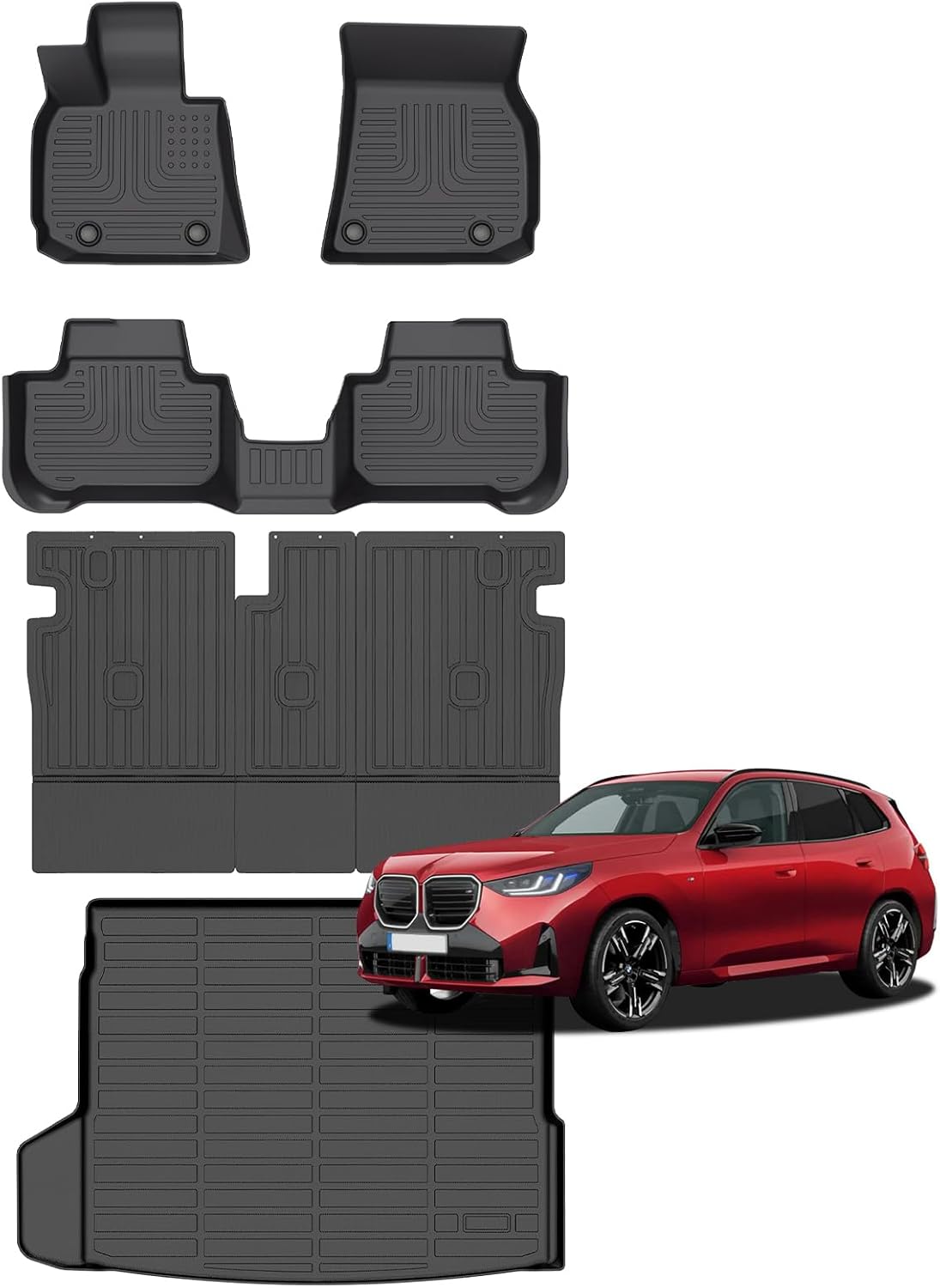 for BMW X3 Floor Mats 2025,Car Mats for BMW X3 All Weather Floor Mats Cargo Liner Accessories Backrest Cargo Mat 2025