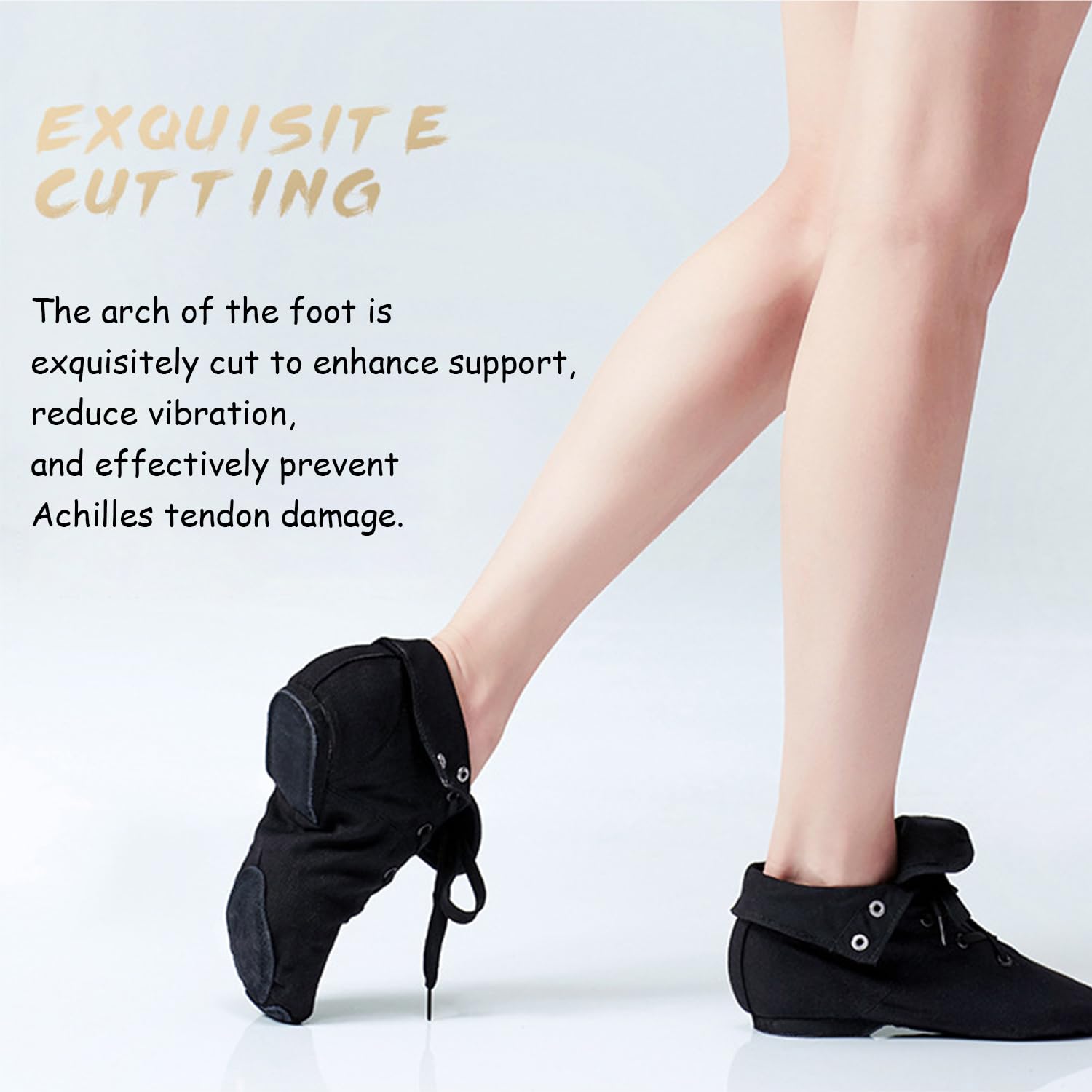 Chaussures De Danse Chaussure de Ballet Boot Semelle Souple Yoga Gymnastique Split Plate Ballet Doux Toile Chaussons pour Hommes Femmes Little Kid Lacets Filles Canvas Jazz Dance Bottes