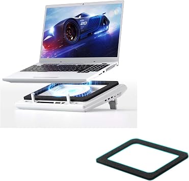 llano V12 Laptop Cooling Pad Bundle with Memory Foam Seal & Dust-Proof