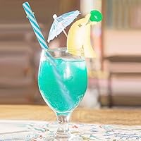 Vista 6 de 100 popotes reutilizables de plástico duro. Sin BPA, pajitas de 9 pulgadas de largo a rayas, diámetro exterior de 0.28 pulgadas