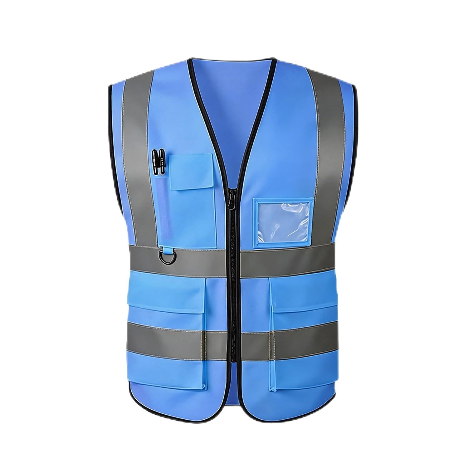 Hi Vis Vests for Women Men High Visibility Reflective Safety Security Vest with Pockets Zipper Front Meets ANSI/ISEA Standards