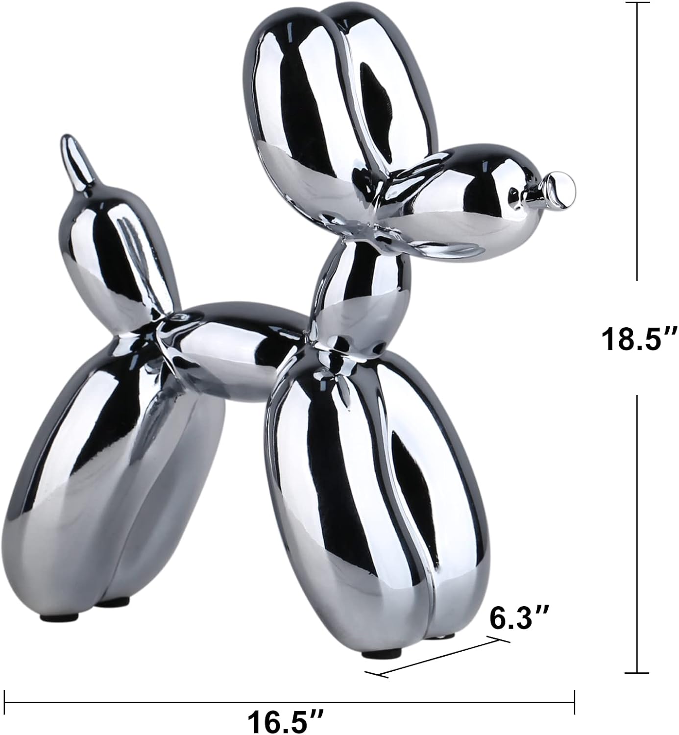 Green Balloon Dog Decor,Balloon Animal Preppy Room Shelf Decor,Cute Statue Home Decors,Office,Bedroom Modern Sculpture Desk Decoration,Green Decorations Gifts image 3