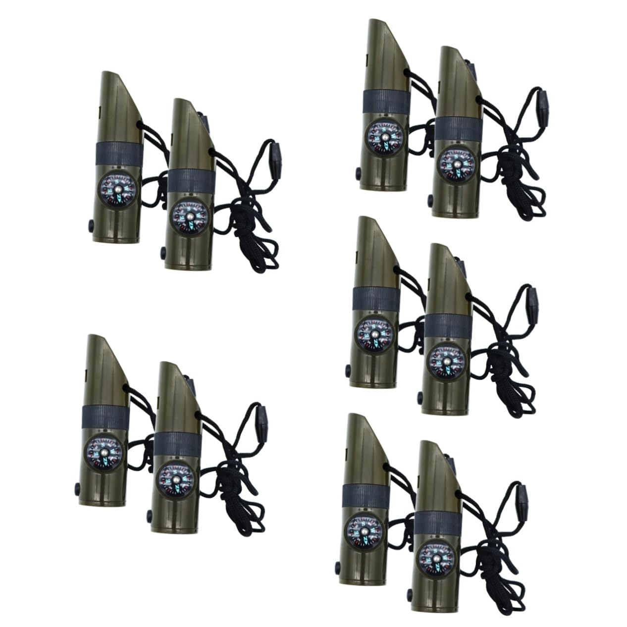 Toddmomy Sifflet De Survie Boussole Sifflet De Survie Chaîne Sifflet De Renard Tir À l'arc Thermomètre À Café Sifflets d'urgence Allumettes Radio Lampe De Poche Rechargeable