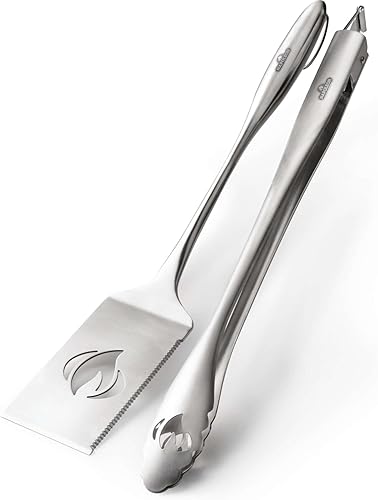 Napoleon Accessory 70033 PRO - Juego de herramientas de acero inoxidable de 2 piezas, juego de herramientas para parrilla de barbacoa de alta
