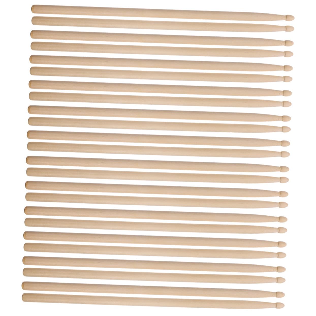 12 Paar 5a Holz Drumsticks für Jazz und Percussion | Beige Ausführung, für Anfänger und Profi Schlagzeuger, Satz für Unterricht und Heimrunden