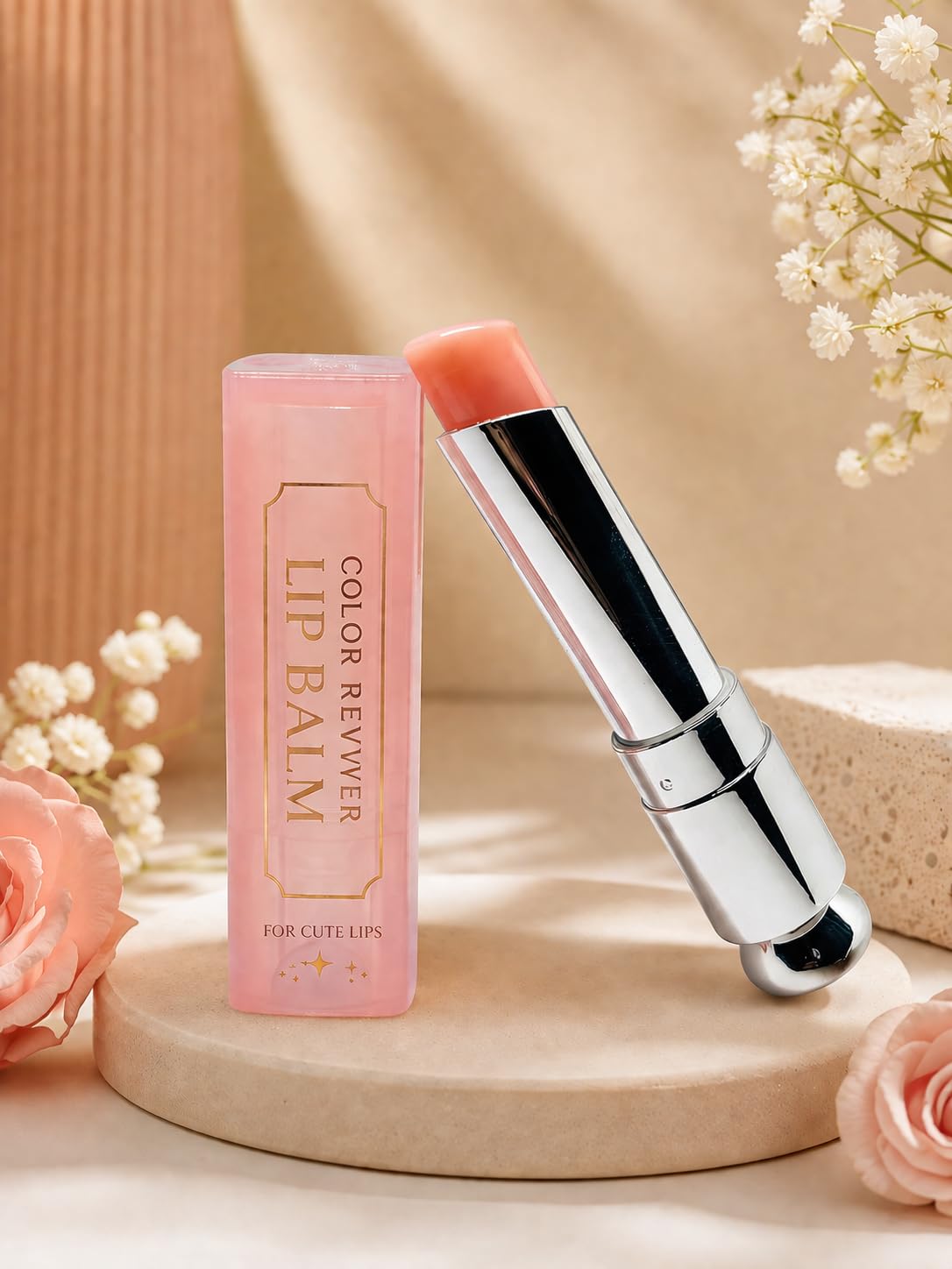 Hydrating Moisturising Lip Balm with Natural Pink Tint | Long Lasting, Soft & Glossy Lips-image-26