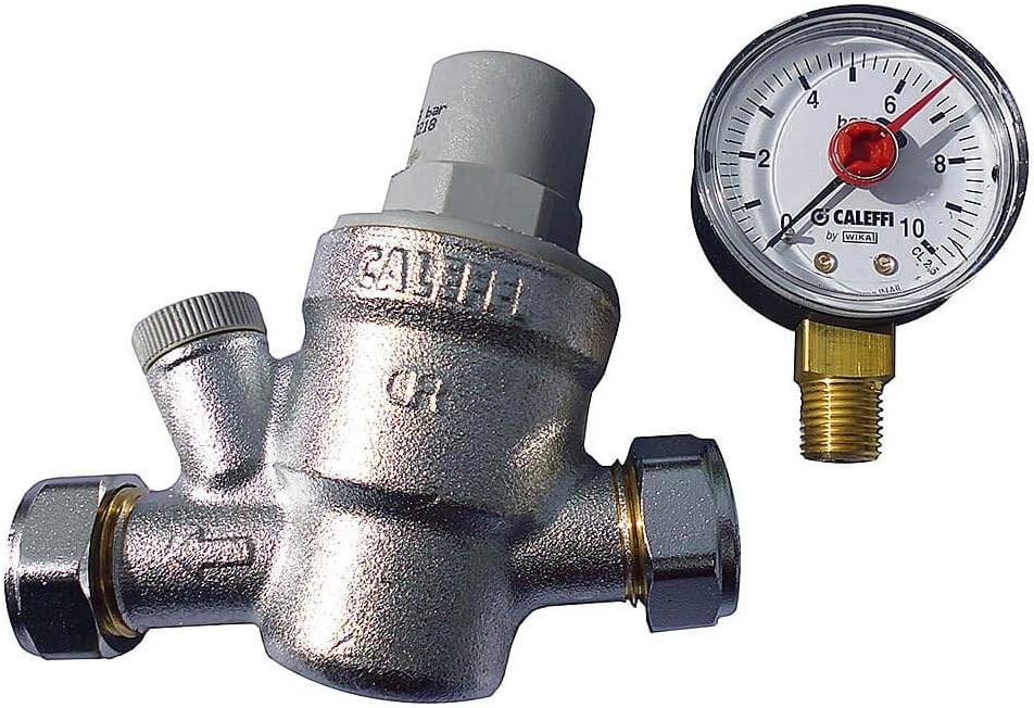 Caleffi 15mm Pressure Reducing Valve (3 Bar) with Gauge 533841