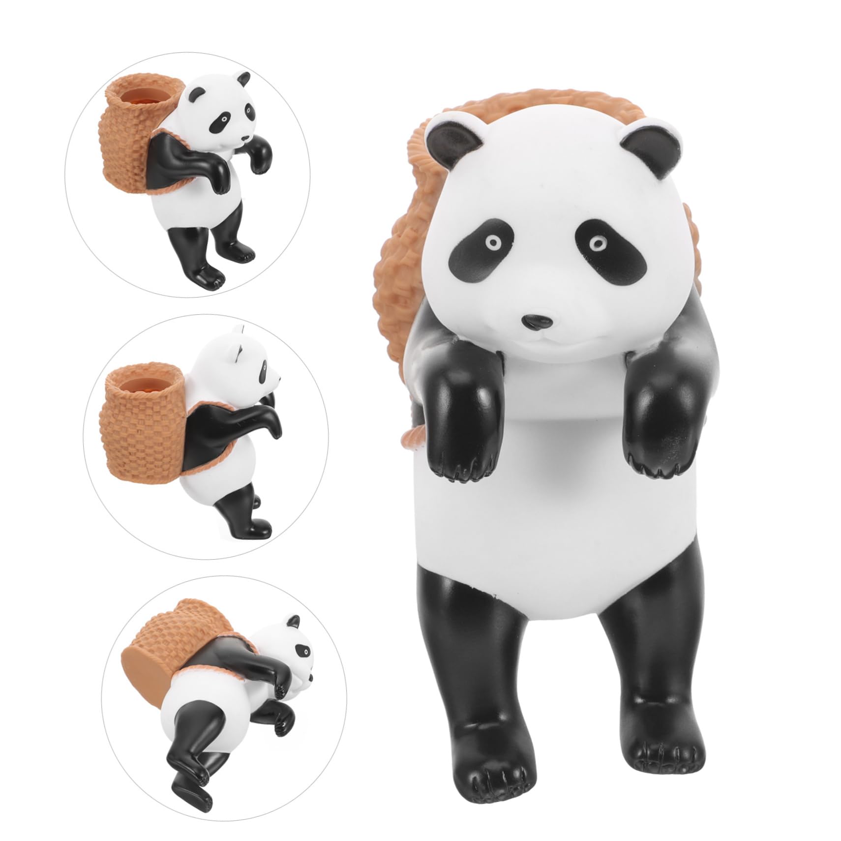 ULTECHNOVO 4 Pièces Ornements de Panda Mini décors d'aquarium Ornement de Panda d'aquarium Accessoires Petit Ornement d'aquarium Joli décor de Paysage d'aquarium Vinyle