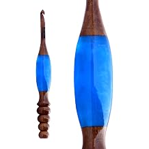 Wooden Ergonomic Soft Handle Crochet Hooks Comfortable & Eco-Friendly Crochet Hooks - Epoxy Resin Crochet Hook Knitting Needle Weave Yarn Craft. 6mm