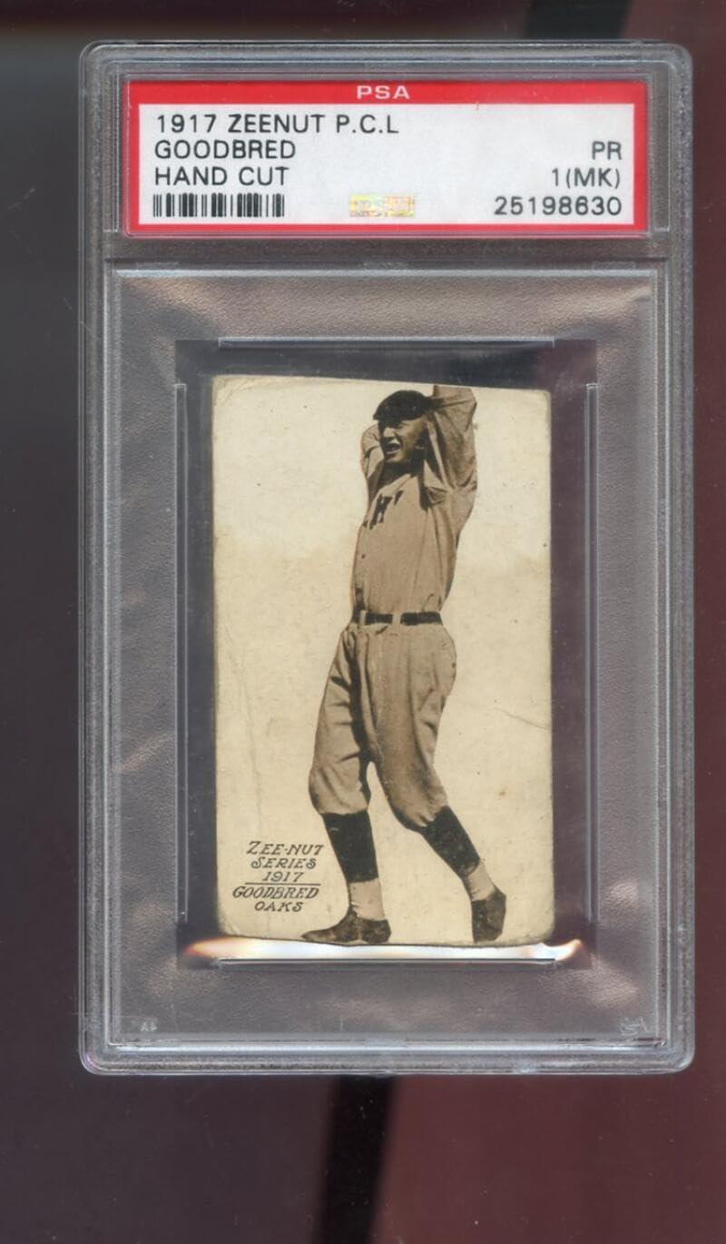 1917 Zeenut Zeenuts Richard Goodbred PSA 1 (MK) Graded Baseball Card Pacific Coast League PCL P.C.L. Oakland Oaks