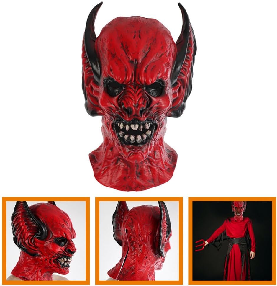Halloween Bat Hood Cosplay Costume Party Horror Props Mask Haunted House Prop Halloween Face Cover Stage Performance Creepy Aldult