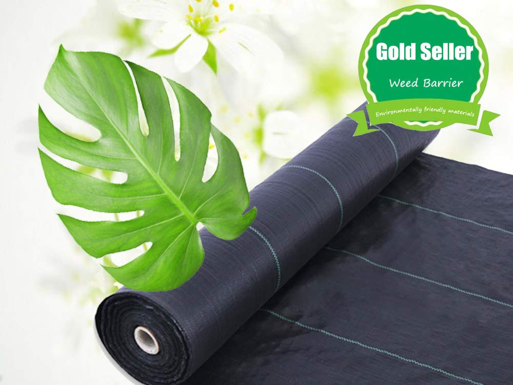 Weed Barrier Landscape Fabric Heavy Duty Woven Geotextile Fabric Black Mulch for Landscaping