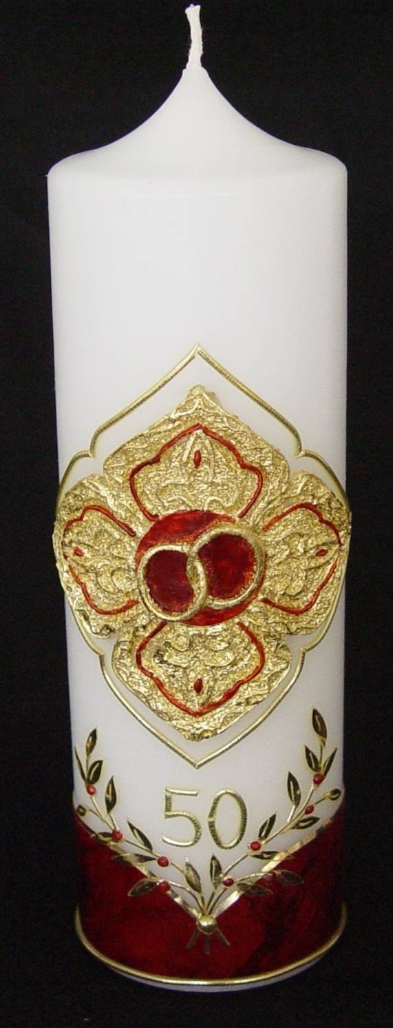 Bougie de mariée mariage d'or pour illuminer la table d'honneur des mariés