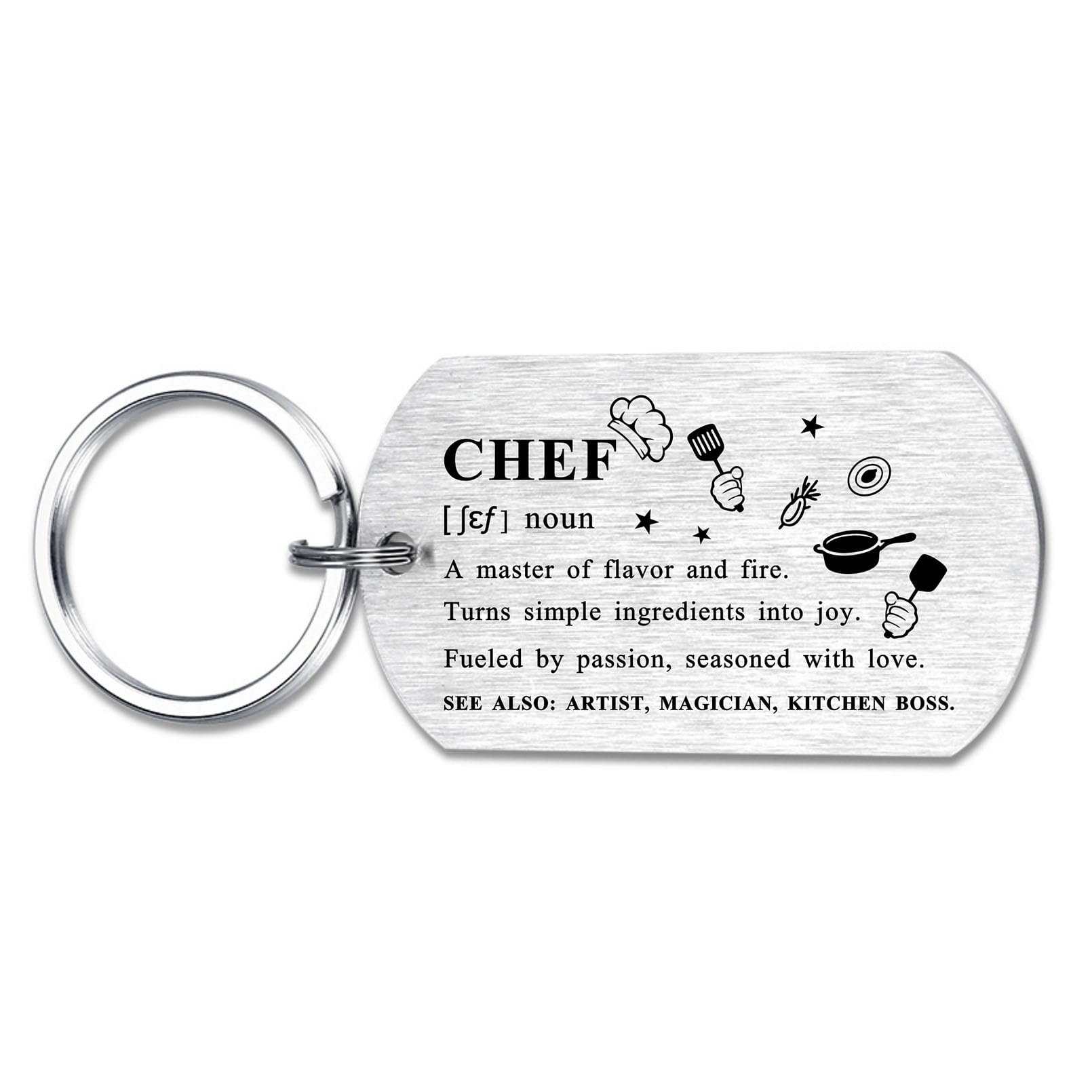Alotozo Chef Gifts for Women Men - Chef Definition Keychain - Cooking Gifts for Chefs, Cooks, and Culinary Lovers - Christmas Graduation Appreciation