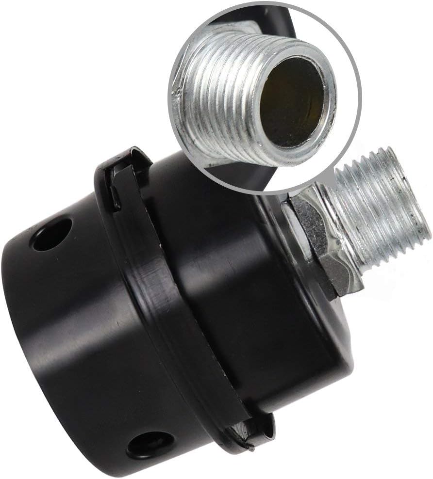 2 Pcs Air Compressor Silencer Filter Metal Intake Filter Noise Muffler 1/2" PT 20mm for Oil-Less Air Compressor