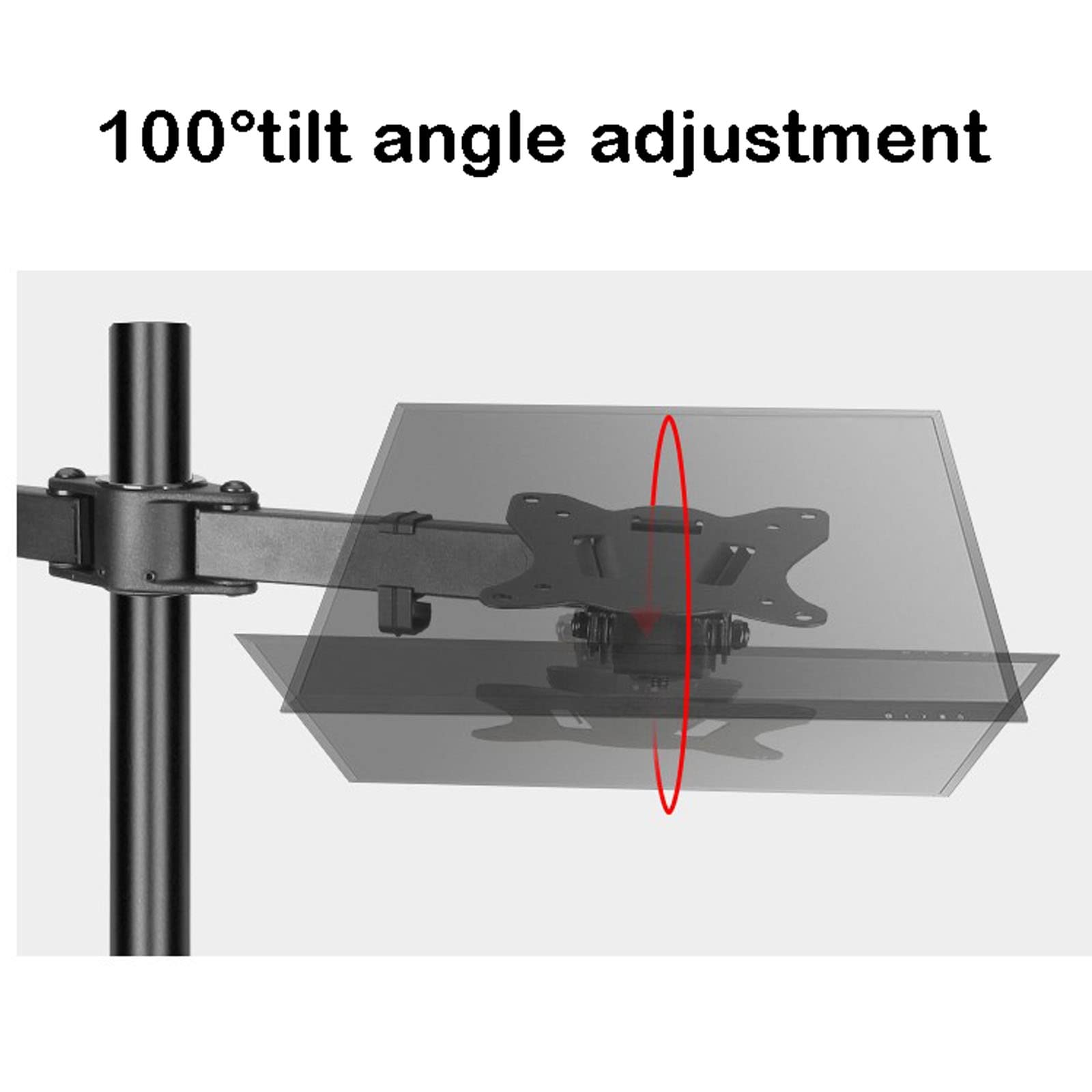 Supporto da Scrivania per Doppio Monitor da 20 A 27 Pollici, Supporto per Monitor Robusto E Completamente Regolabile per 2 Monitor, Max 100X100 Mm