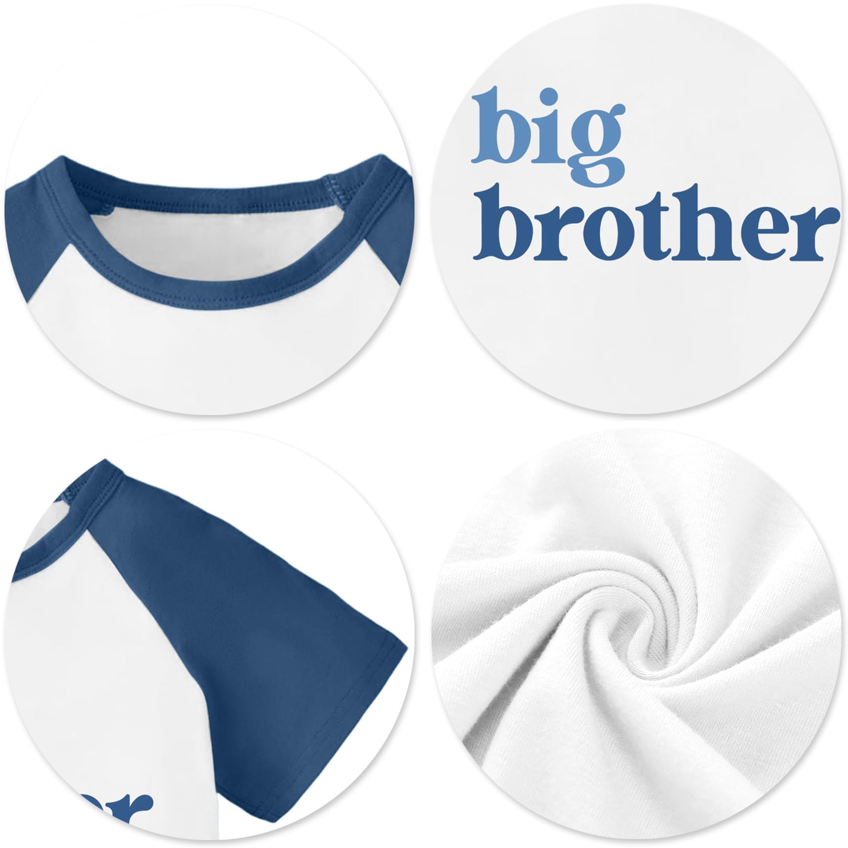 QAUN Big Brother Tshirt for Toddler Boy Reglan Short Sleeve Big Bro Announcement Summer Tee Tops - 5