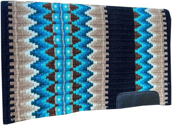 HUMAYL Saddlery Saddle Pad/Blanket for Horses Western Show Horse Saddle Blanket New Zealand Design Handmade Wool Saddle Blanket Top Wool Saddle Pad Regular Size : 34" L x 36" W x 1" inches PAD0302