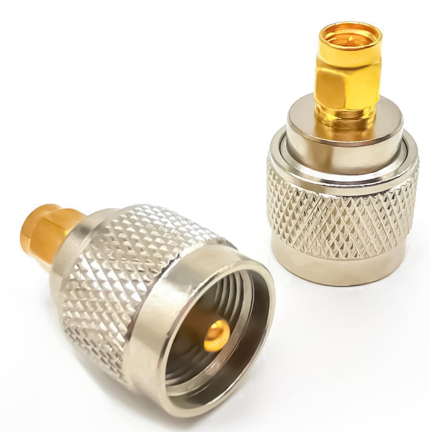 2 x adaptery koncentryczne SMA do PL259 UHF, złącza anteny radiowej SO239 na SMA CB, PL259 męski na SMA męski adapter koncentryczny do anteny radiowej szynki, anteny FPV
