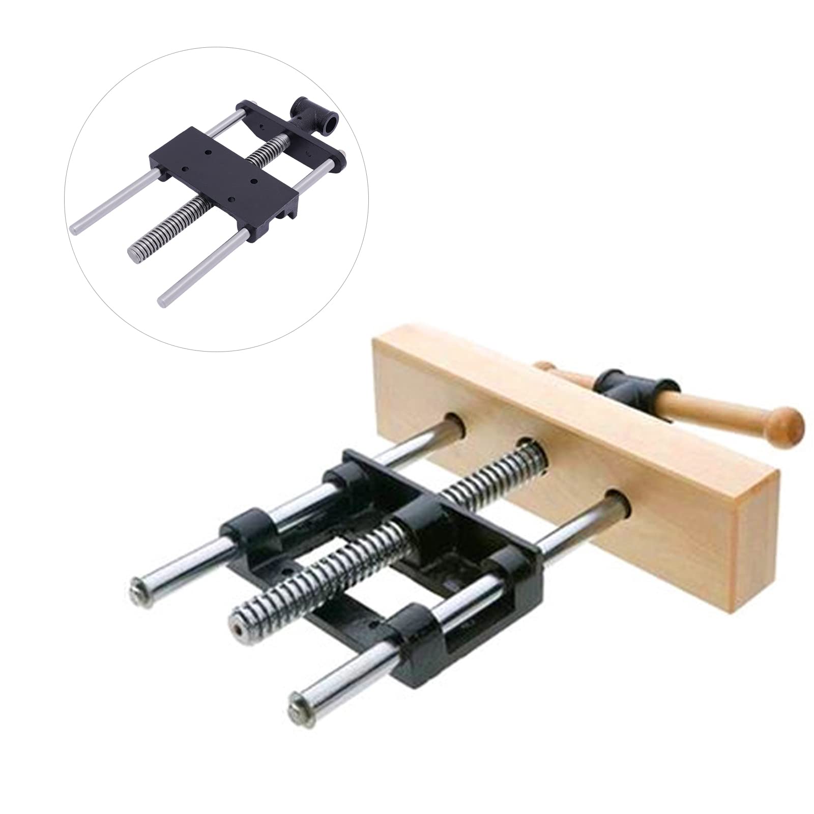 Tornillo de banco de 7 pulgadas para carpintería de madera, pinza frontal, banco de trabajo de madera, banco de trabajo de mesa, abrazadera de mesa resistente, pinza delantera para banco de