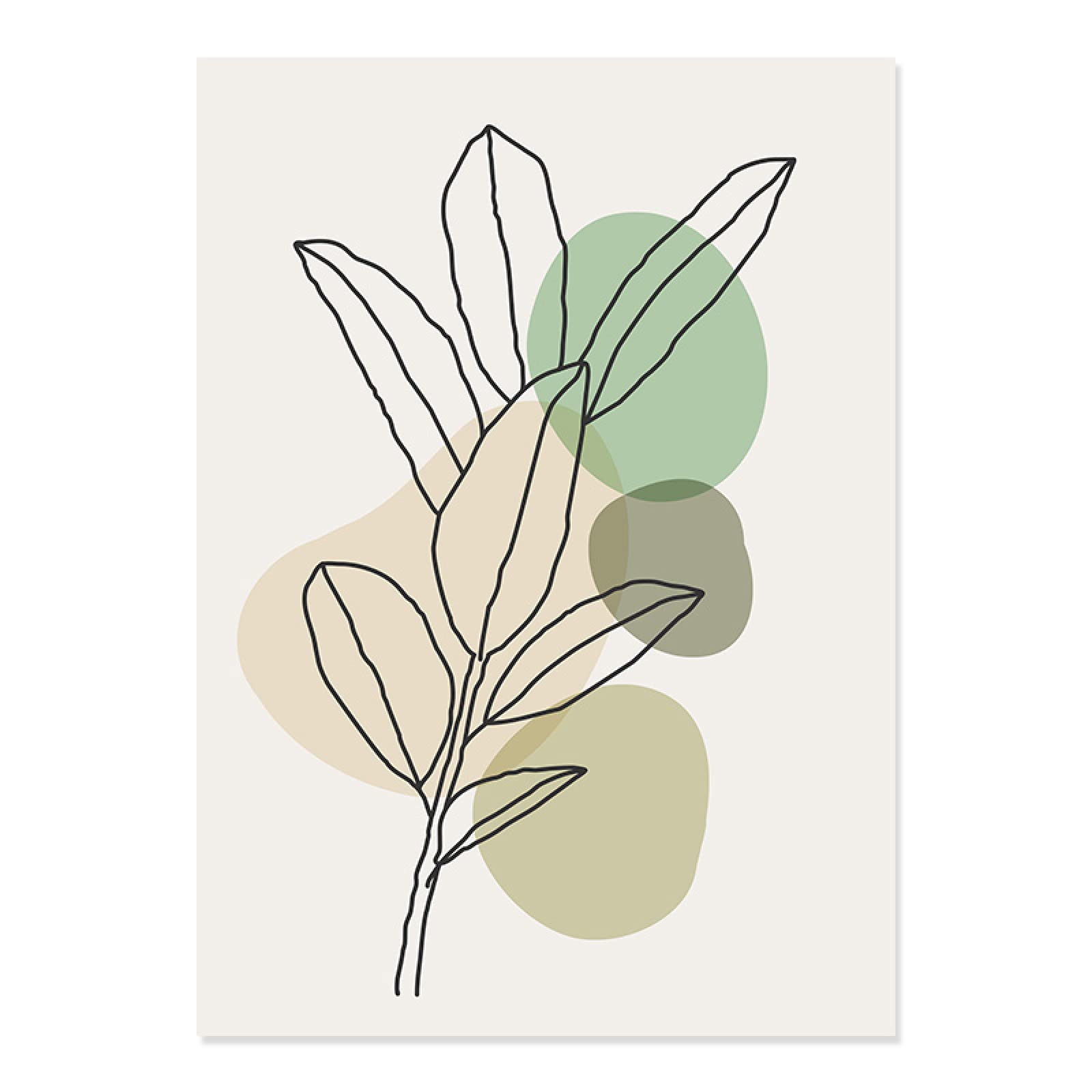 Wandbild Mit Grünen Blättern - Moderner Leinwanddruck 60x180cm Für Wohnzimmer & Schlafzimmer