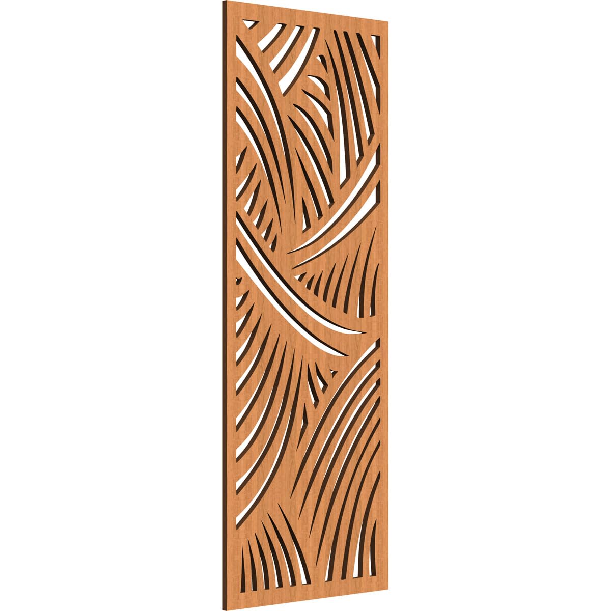 17 3/8"W x 44 3/8"H x 3/8"T Chester Decorative Fretwork Wood Wall Panels, Cherry