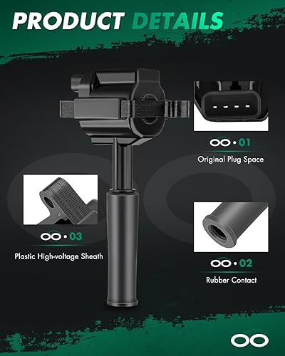 Vista 770 de SCITOO 1 bobinas de encendido con 4 bujías de iridio para Chevrolet 2011-2015 Cruze 1.4L 2016 Cruze Limited 1.4L 2012-2020 Sonic 1.4L 2013-2021 Trax