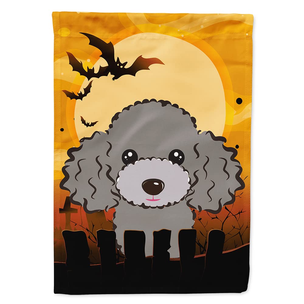 Drapeau Caniche Gris Argenté Halloween Grand Format Toile Maison L