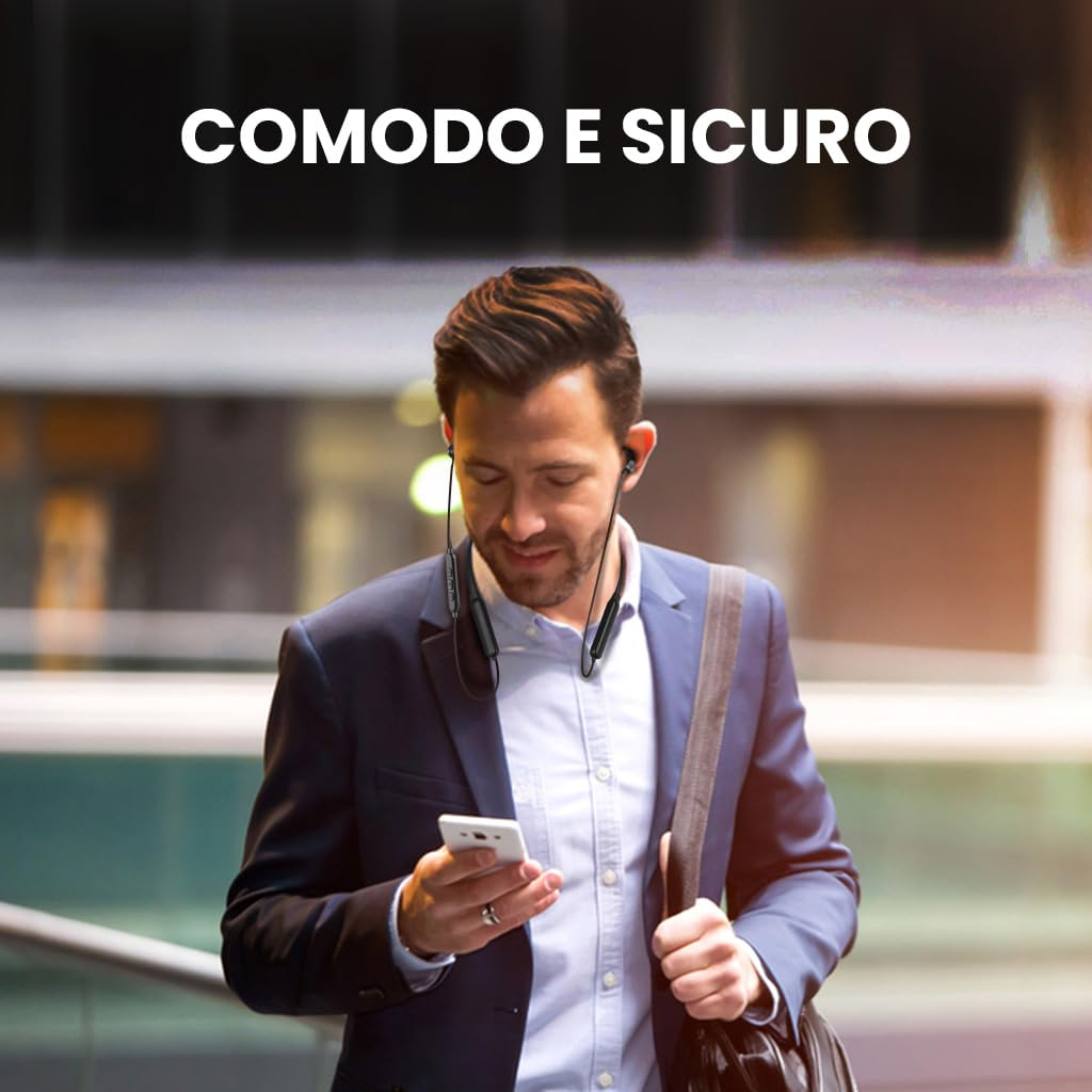 Avantree NB16-Q - Cuffie Bluetooth 5.2 In-Ear con Qualcomm aptX Adaptive, 20h di Autonomia, Comode e Sicure per Smartphone, Smart TV e PC