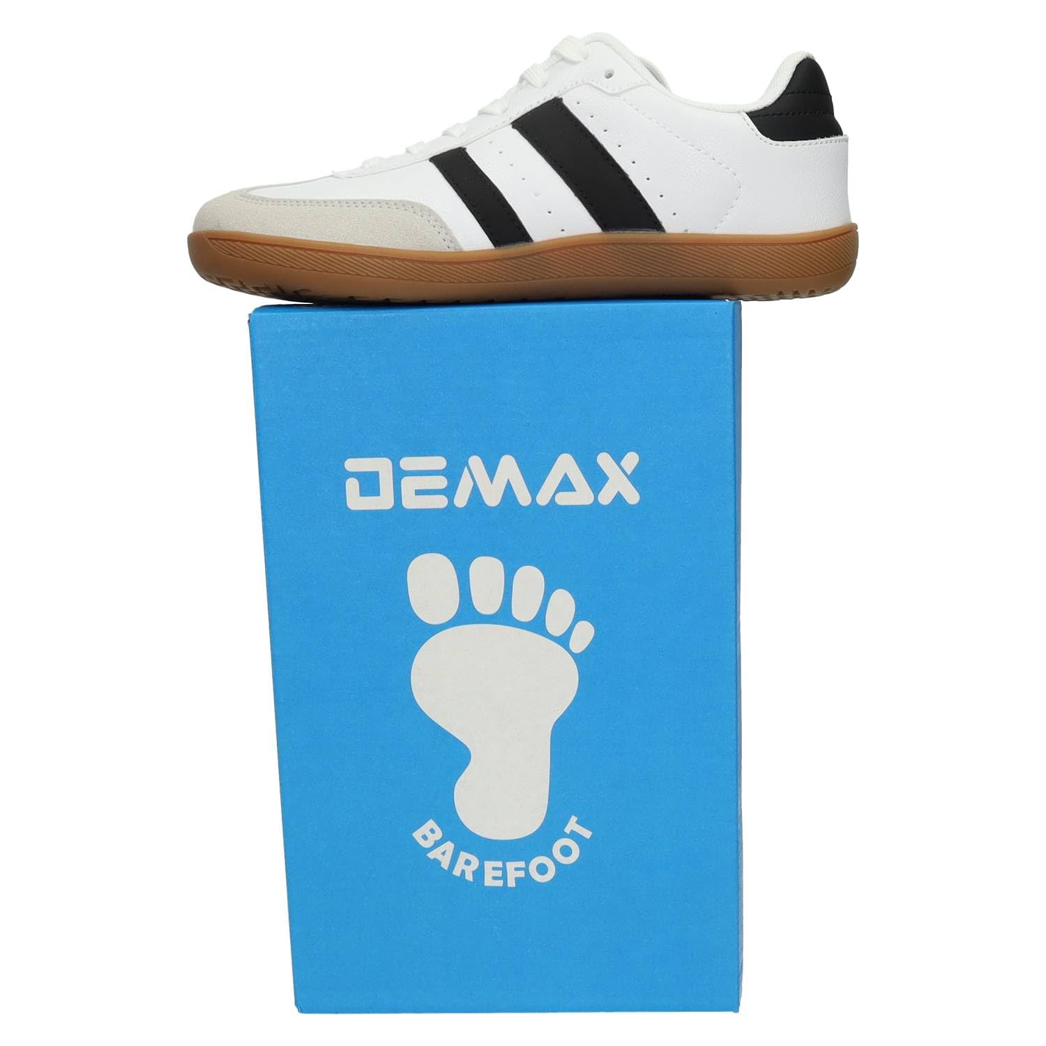 DEMAX 7-1227B2 Zapatillas Deportivas respetuosas para Mujer Blancas con Detalles Negros y Plantilla Double Memory Foam Mujer Deportivos