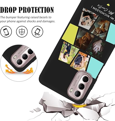 Vista 116 de Funda personalizada para Motorola Moto G Stylus 2021 con nombre de foto, texto y foto, GStylus personalizado -21 funda suave y fina (negro) de 6.8