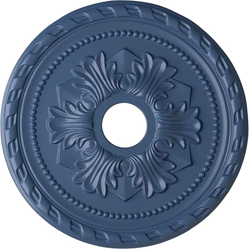 Miniatura 174 de Ekena Millwork CM20PM Medallón de techo Palmetto, 20 7/8 pulgadas de diámetro exterior x 3 5/8 pulgadas de diámetro interior x 1 5/8 pulgadas, Primed