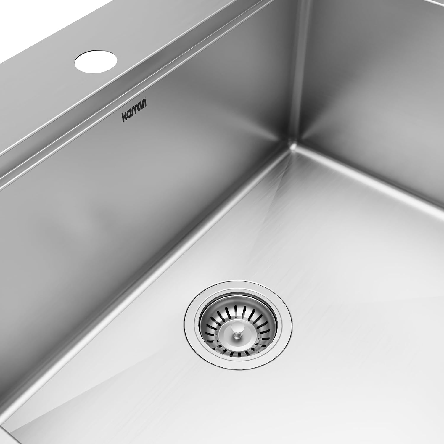 Karran Elite 25” Top Mount Workstation Kitchen Sink, 16-Gauge T304 Stainless Steel, Single Bowl Drop-In Sink with Accessories, Durable Heavy Duty Prep Sink