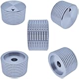 Szliyands 5 Pack Aluminum Rotary Electronic Control Potentiometer Knob,for 0.23'' Diameter Shaft, 0.98'' Dia, 0.61'' H, Guitar Knob, Audio knob, Volume Control Knob (Silver)