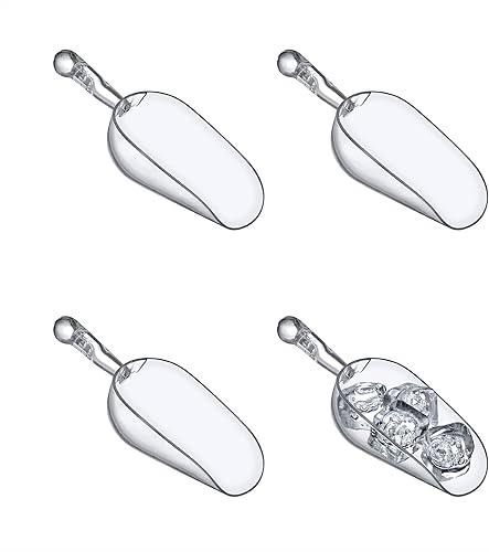 Amazing Abby - Elsa - Cucharas de hielo de plástico de 5 onzas (juego de 4), cucharas de plástico para uso general, sin BPA, grado alimenticio, a