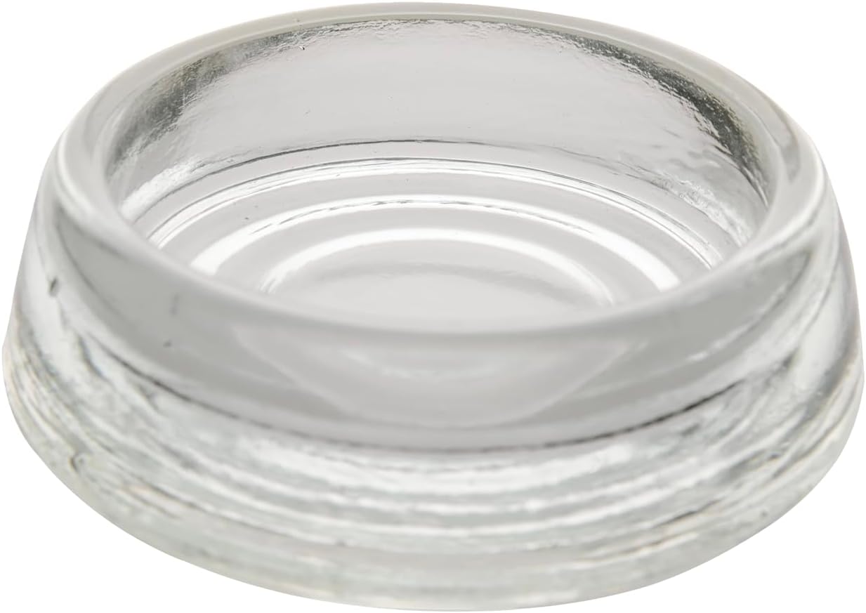 Heavy-Duty Clear Glass Coasters – Floor Protectors for Furniture Legs, Non-Slip Design to Guard Marble, Tile & Wood Floors from Scratches & Damage (Set of 12)