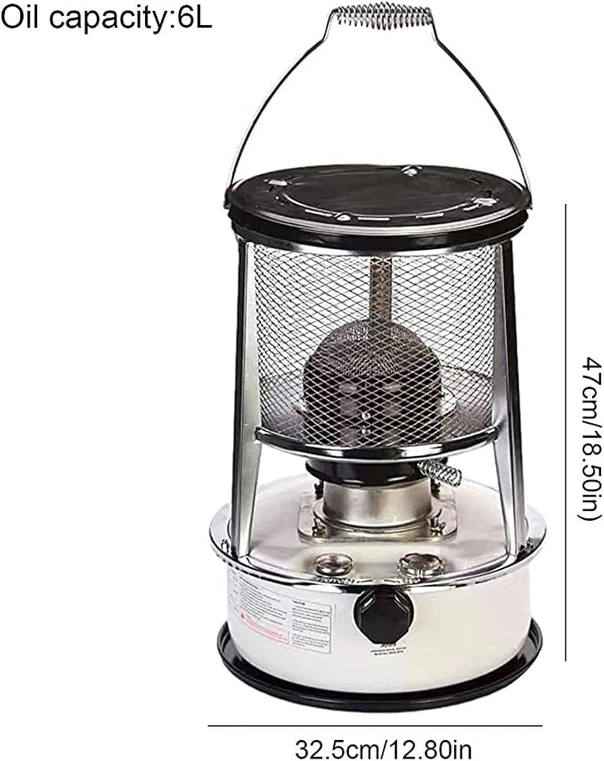 Portable Kerosene Heater Stove, for Indoor Camping, Lightweight Portable Stainless Steel Oil Heaters Burner
