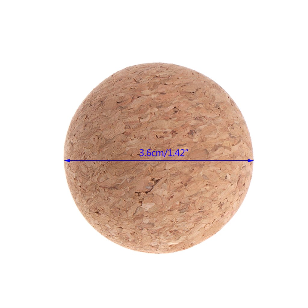 ECVGHD Lot de 6 balles de baby-foot en liège massif de 36 mm