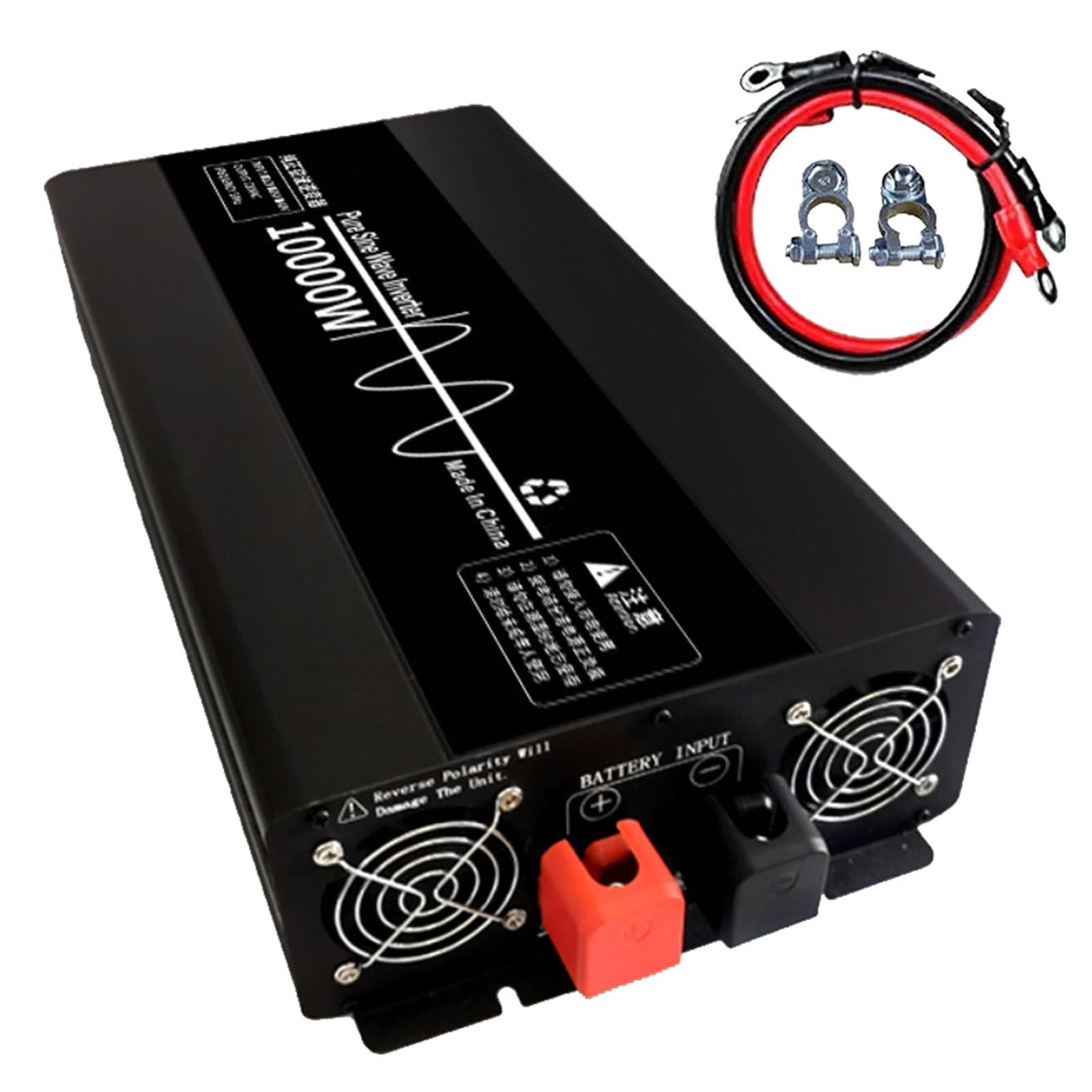 Przetwornica Mocy 10000 W, Czysta Sinusoida Napięcia Konwertera do Domu/Kampera/Ciężarówki/Samochodu/Lodzi/Kempingu, Przetwornica Samochodowa z Wyświetlaczem LCD,10000W 48V