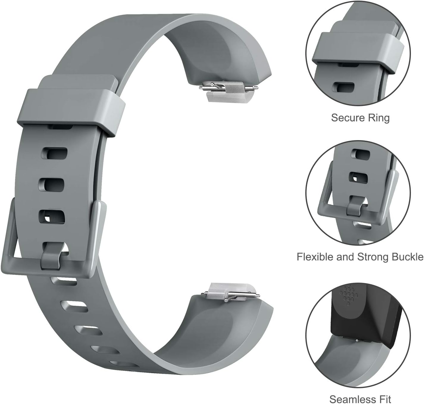 [6 Pack] Silicone Bands Compatible with Fitbit Inspire HR & Fitbit Inspire 2 & Fitbit Inspire & Ace 2 bands for Women Men, Small