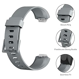 3 Pack Soft TPU Bands Compatible with Fitbit Inspire 2 / HR / Ace 2 - Waterproof Sports Straps (02 Gray/Pink/White, Small)