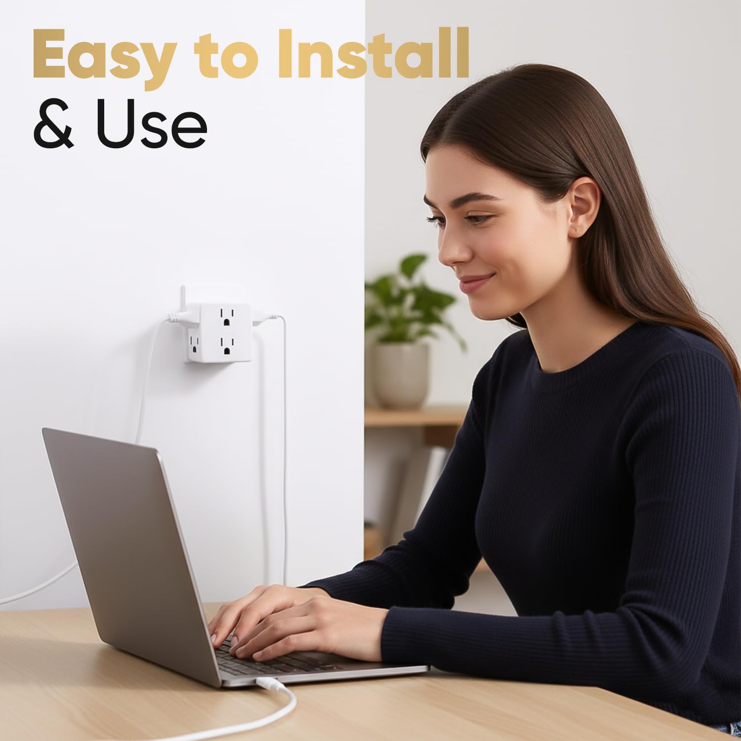 Unidapt Multi Plug - 6 Outlet Extender (2 Pack) -6 Unidapt Multi Plug - 6 Outlet Extender (2 Pack) -6