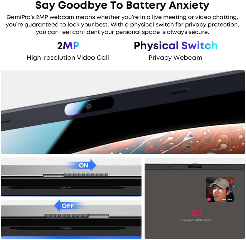 Miniatura 7 de CHUWI GemiBook Plus Laptop de 15.6 pulgadas, Intel Alder Lake N100 (hasta 3.4 GHz), 16 GB LPDDR5 RAM 512 GB SSD, Windows 11 Laptops, 1TB SSD Expend,