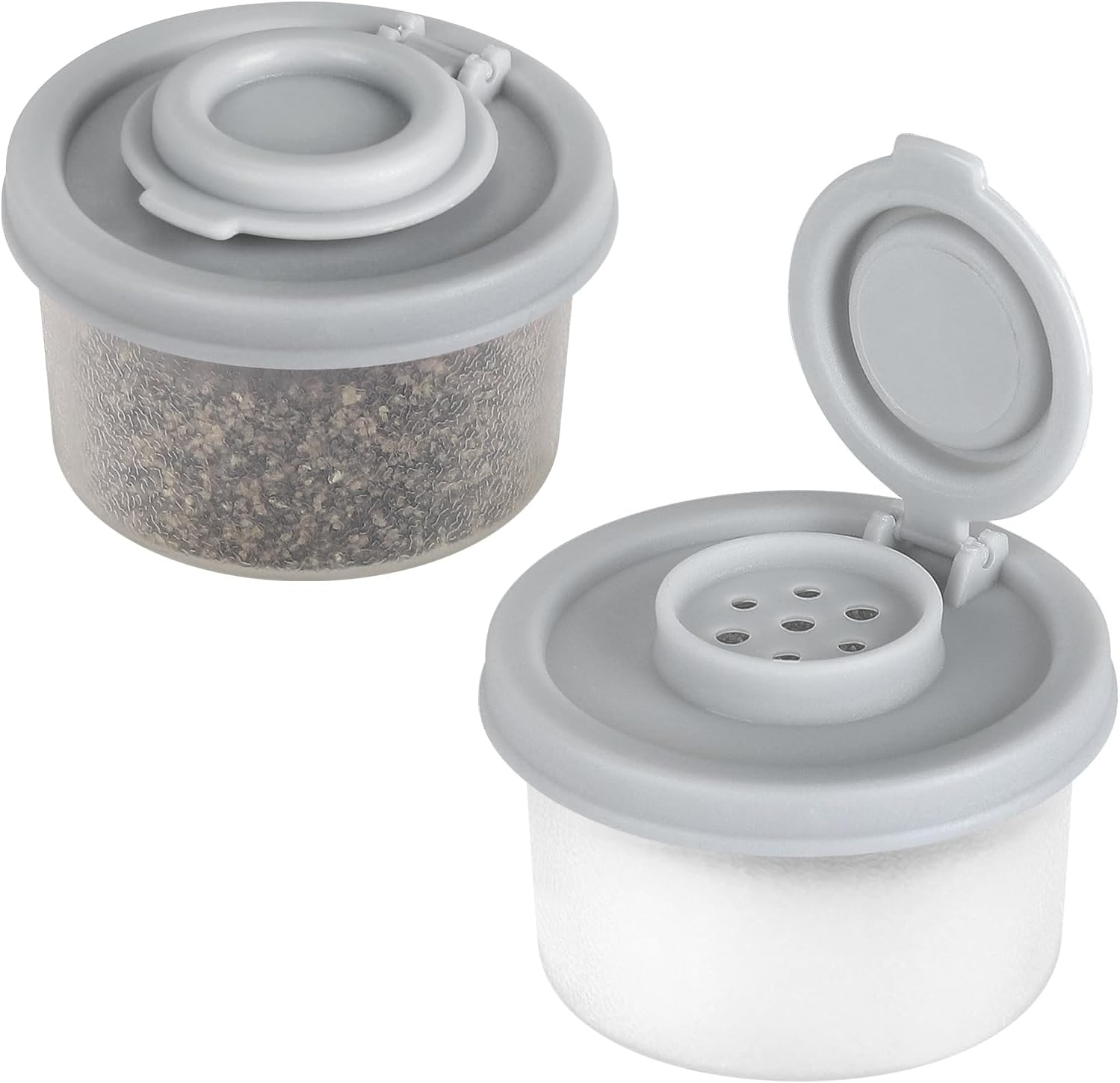 Accmor Salt and Pepper Shakers, Mini Salt Shaker to go Moisture Proof Salt Pepper Shakers Spice Container Dispenser for Camping Picnic Lunch Boxes Travel Kitchen