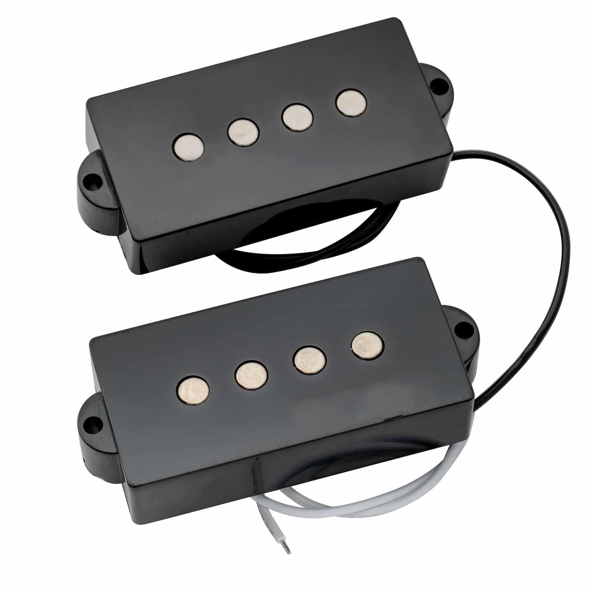 Repuestos Para Pastillas De Guitarra Juego De Pastillas Bobina Dividida Para Bajos Precisión Con Imán Cerámico | Piezas polares de Gauss variable para bajo eléctrico estilo PB negro