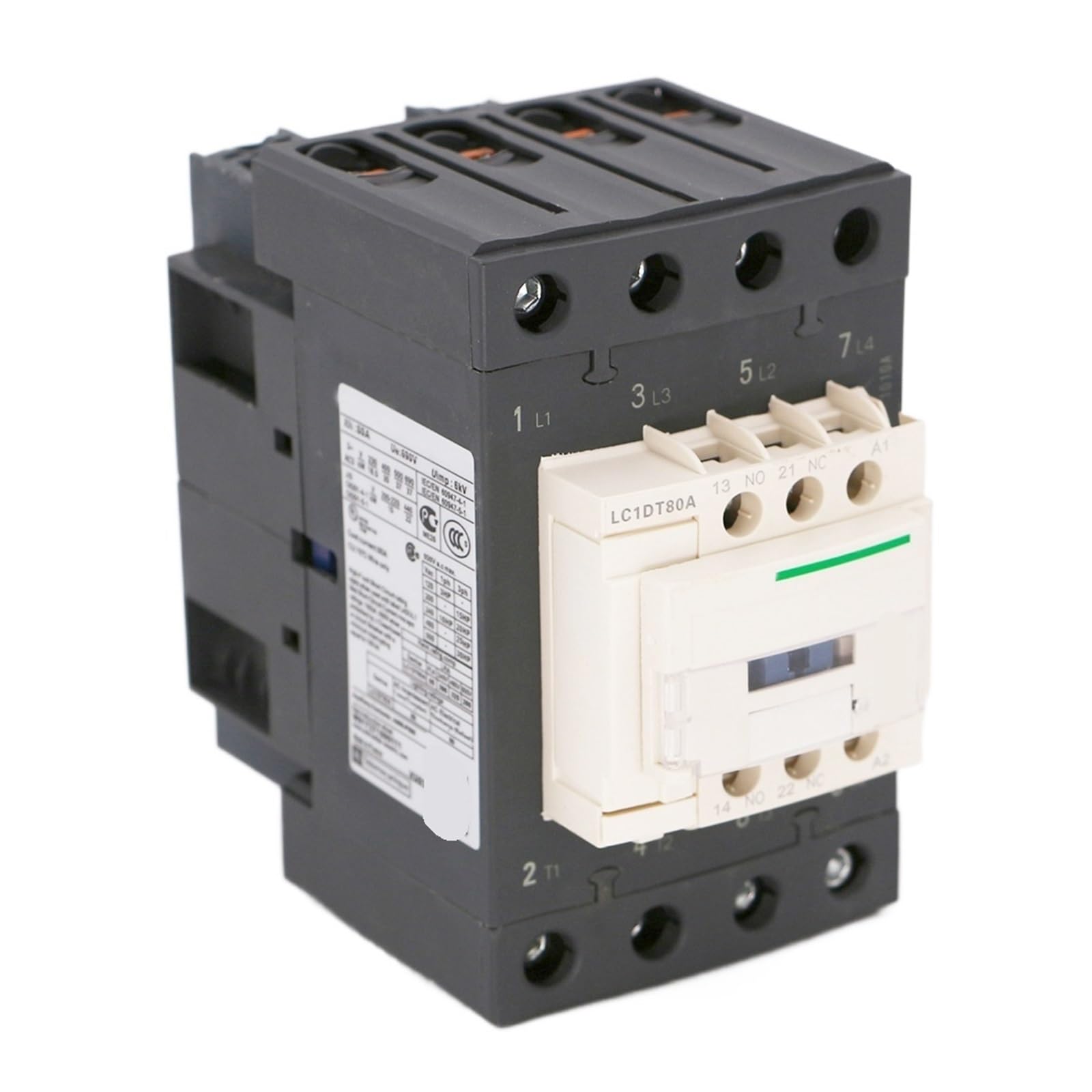 BALYDLUL LC1DT80AG7 AC electric magnetic Contactor 4P 4NO LC1-DT80AG7 80A 120V AC coil