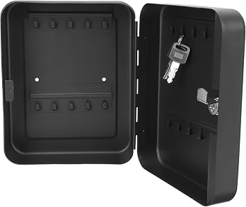 1 Set Wall Mount Key Box Iron Key Cabinet Key Cabinet Lock Box Key Management Cabinet Key Holder Lockbox for Home Office Classroom Supplies White Key Lock BoxBlack
